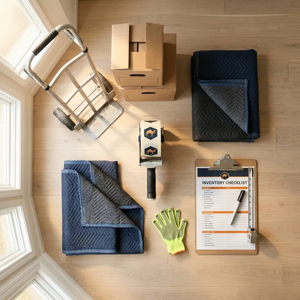 Professional moving supplies and packing materials layout for Canal Fulton residential relocations