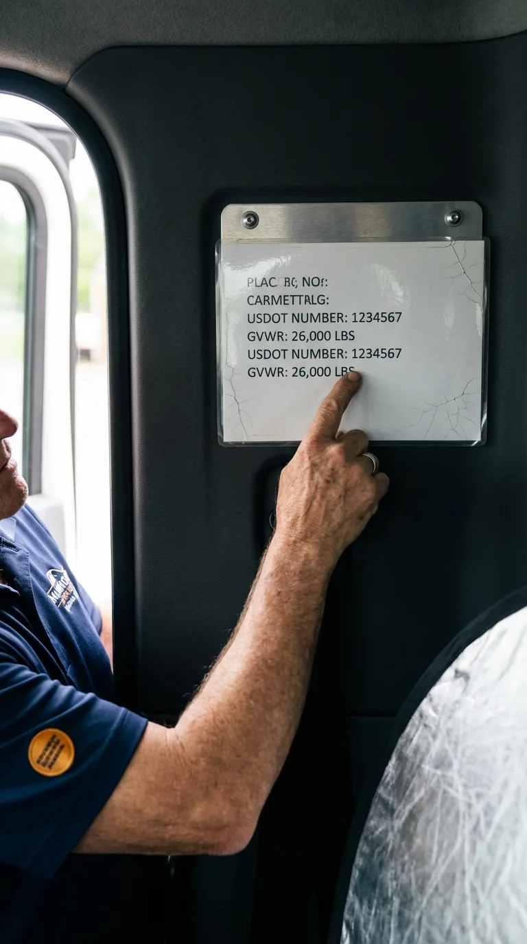 USDOT licensing placard verification in Canal Fulton